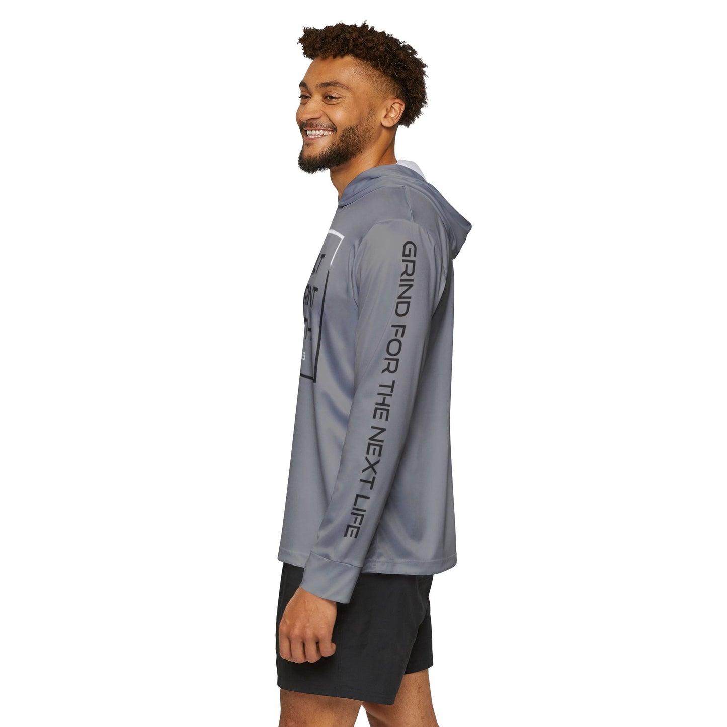 Grey Sports Warmup Hoodie - Built Different Spiritual and Physical