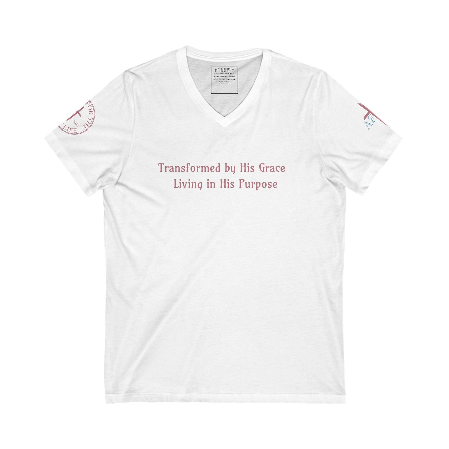 Transformed by His Grace, Living in Purpose - V-Neck