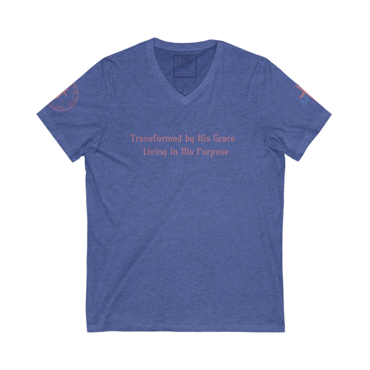 Transformed by His Grace, Living in Purpose - V-Neck