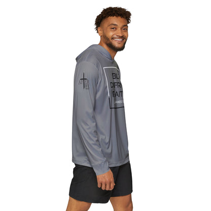Grey Sports Warmup Hoodie - Built Different Spiritual and Physical