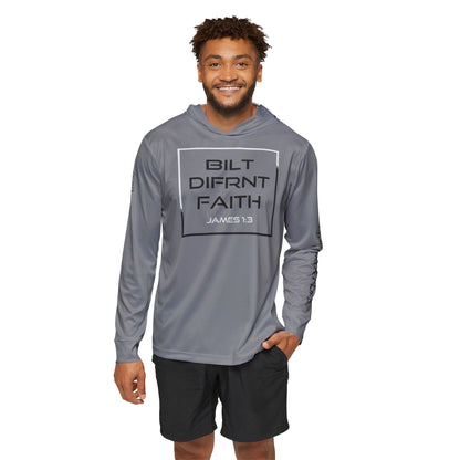 Grey Sports Warmup Hoodie - Built Different Spiritual and Physical