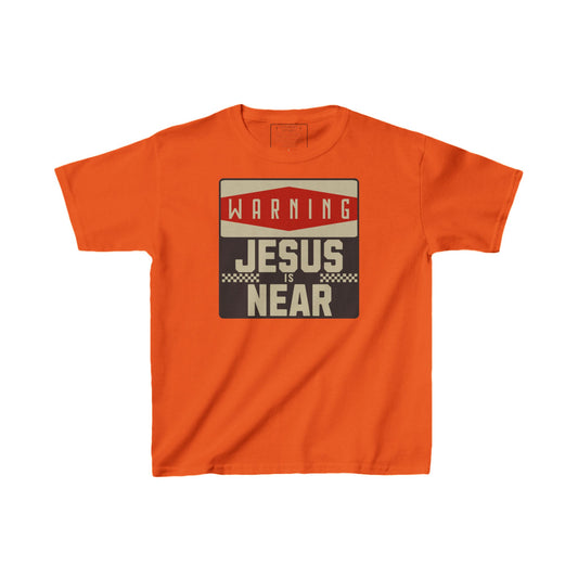 "Warning: Jesus is Near" Kids T-Shirt