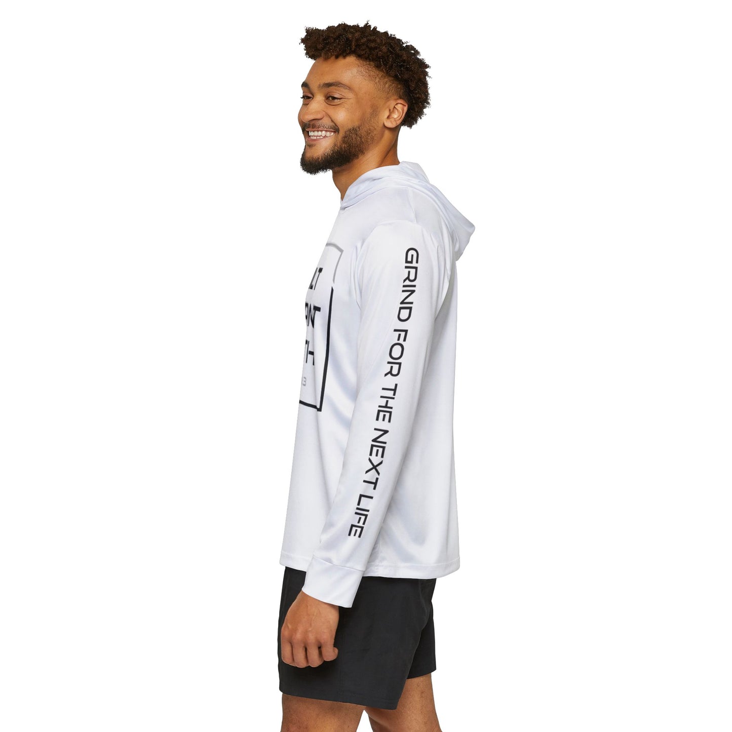 White Sports Warmup Hoodie - Built Different Spiritual and Physical